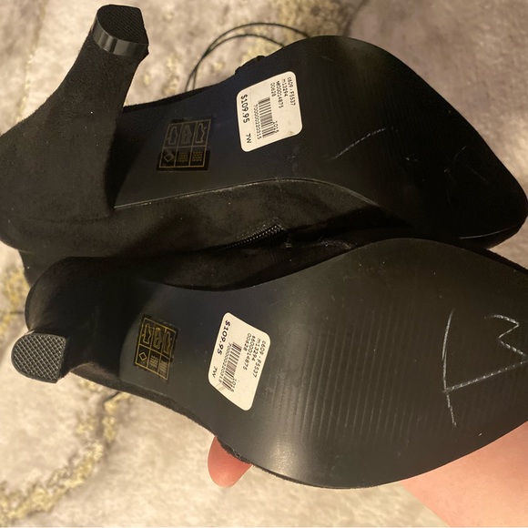 Lane Bryant Black Cutout LaceUp Over Knee Boot - Picture 4 of 8